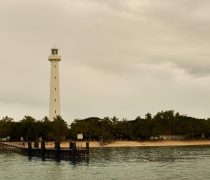 The Amedee Island lighthouse as seen from the wharf. – Noumea, New Caledonia